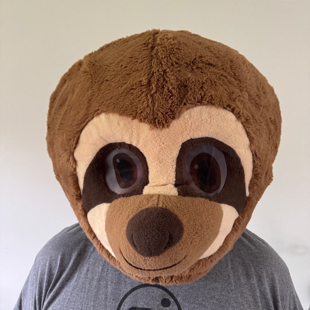 Dan Dee Big Greeter Head Sloth Halloween Mask Adult Costume Maskimal Mascot